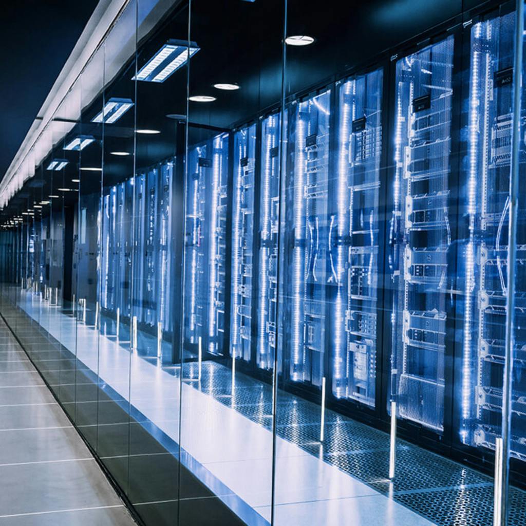 A data center's hallway