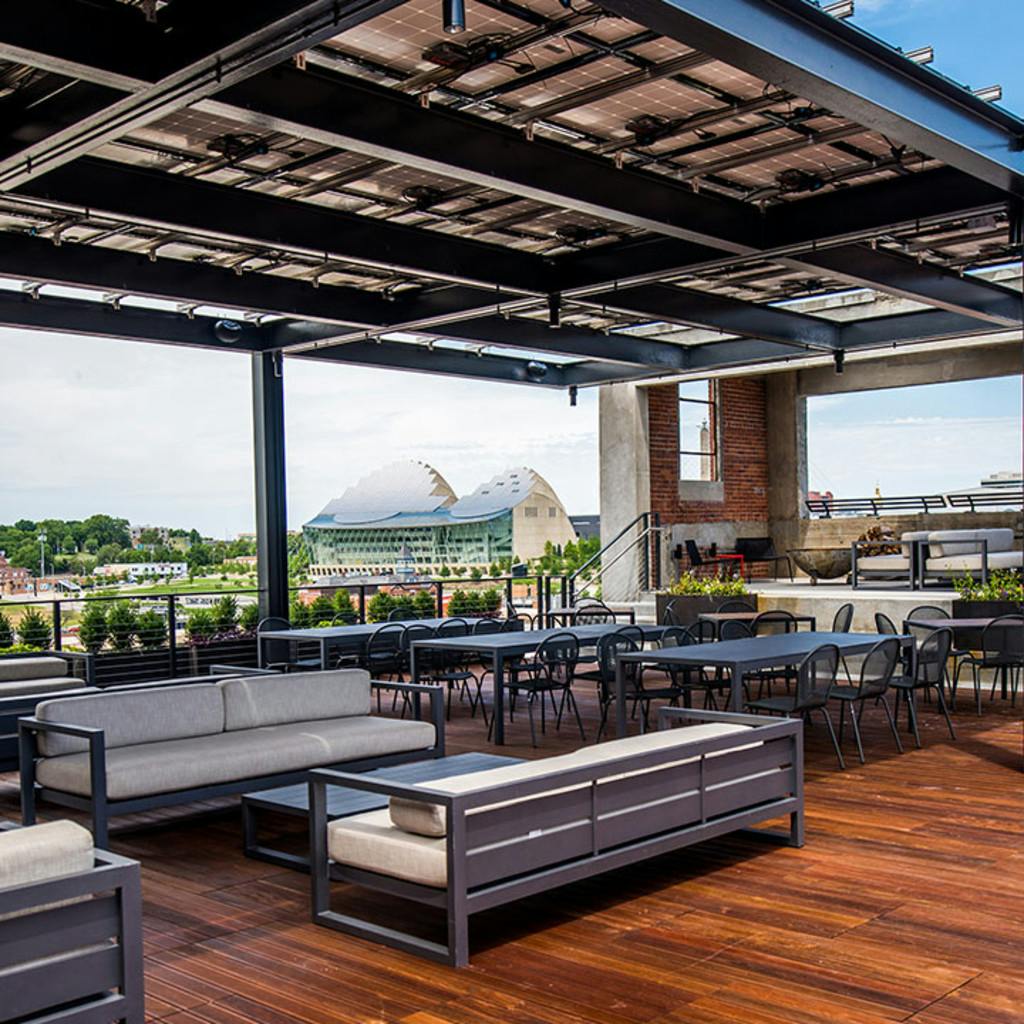Rooftop's lounge area