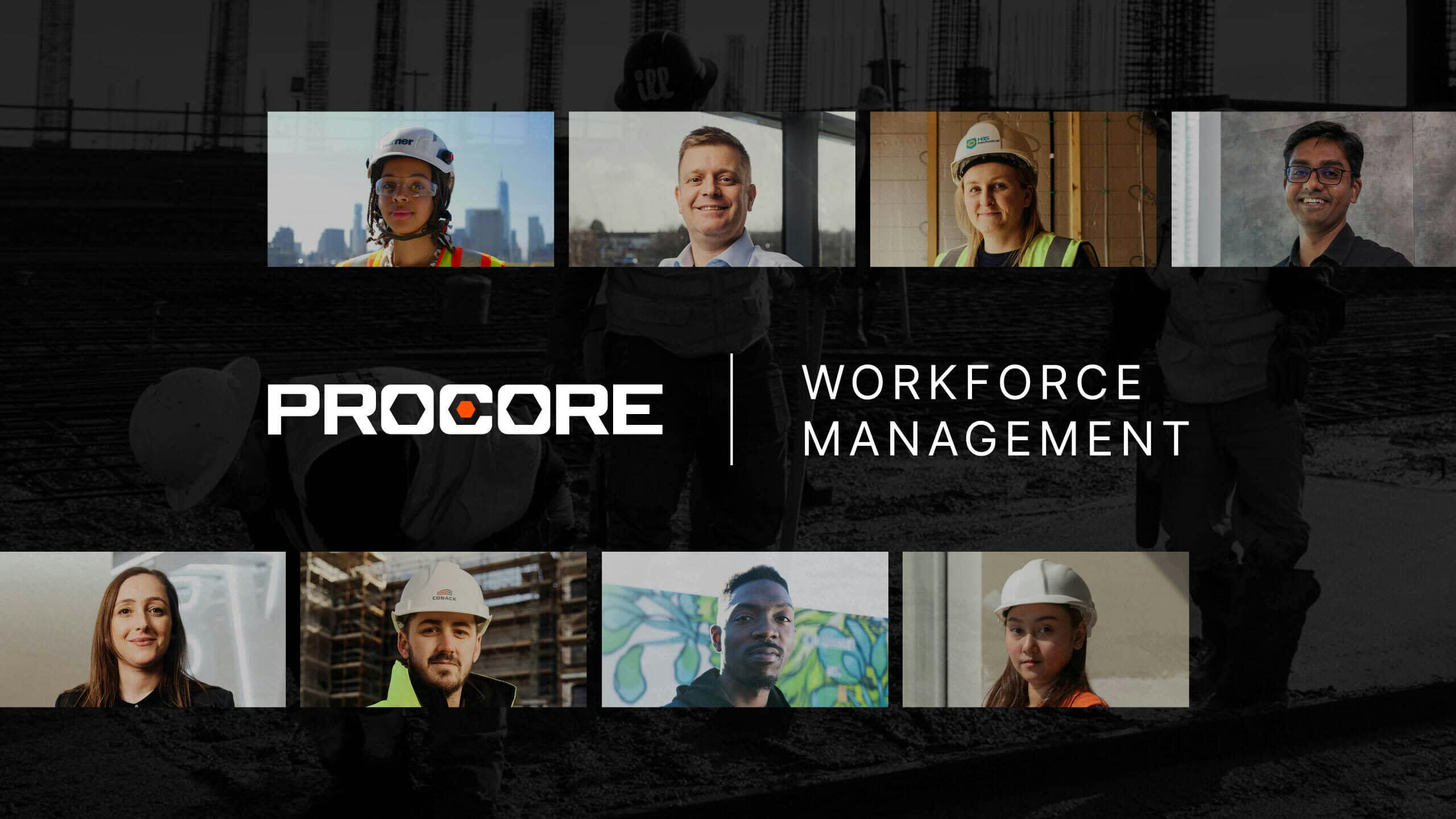 Procore Workforce Management graphic composite