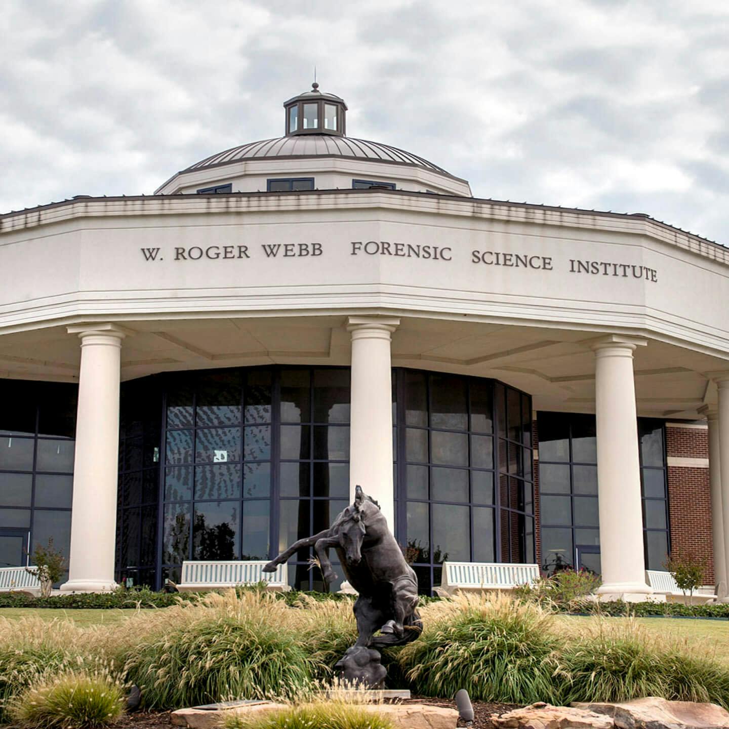 Low angle view of W. Roger Webb Forensic Science Institute