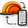 hardhat and phone icon