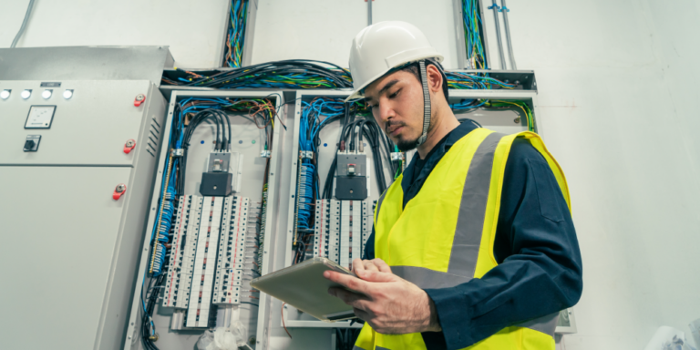 Photo of an electrical estimator at work