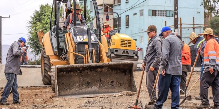 Photo of excavator being operated on a construction site