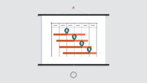 Illustration of graph showing progress payments for a project