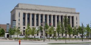 Government building with doric columns.