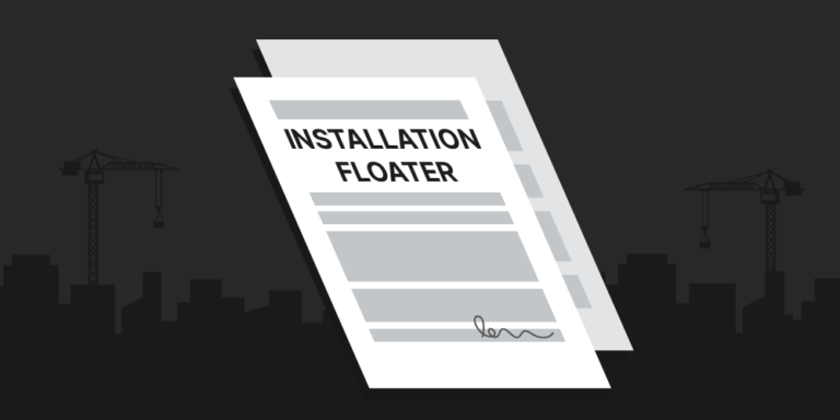 Illustration of installation floater documents.