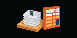 Illustration of concrete slabs with calculator