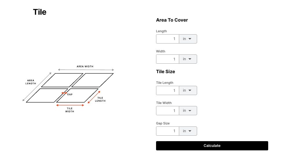 Tile Calculator Procore