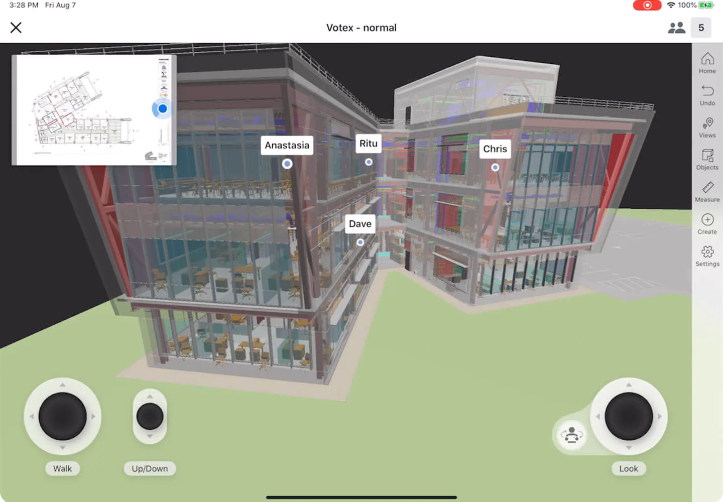 Screencapture from Procore's BIM software in use.