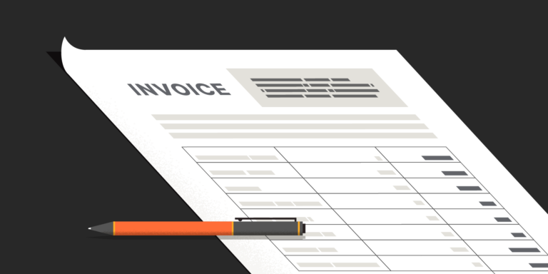 An illustration of a construction invoice