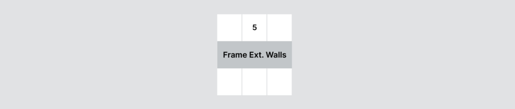 Example of adding a building task duration (Framing exterior walls)