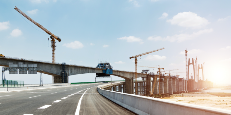 Photo of infrastructure construction on a roadway.