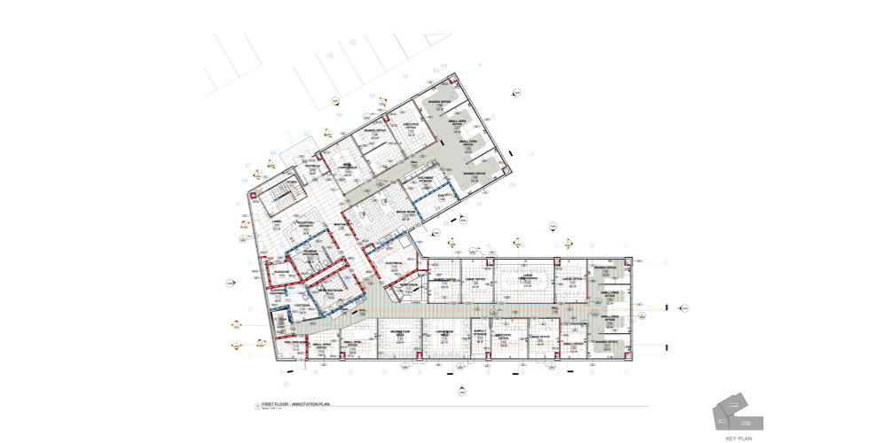 Model of a construction floor plan drawing.