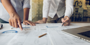 Estimators looking at construction specs