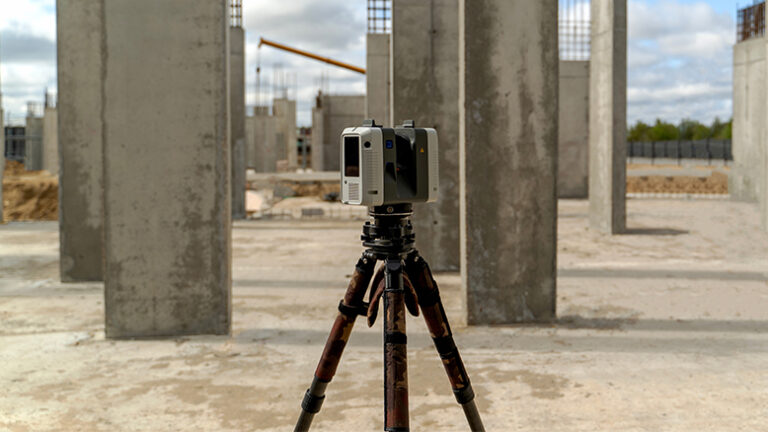 Laser scanning in construction on a site