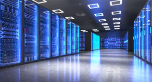 Interior of a data center