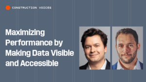 Card reading "Maximizing Performance by Making Data Visible and Accessible" with headshots of Will Cotten and Justin Loehn of RNGD