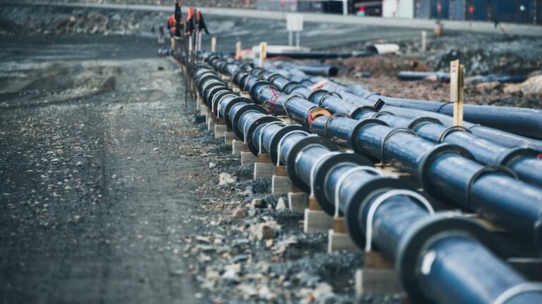 Pipeline under construction