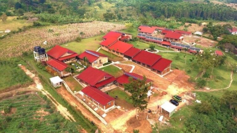 Construction site in the middle of a rural area