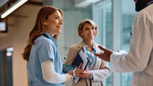 Healthcare professionals in a hospital