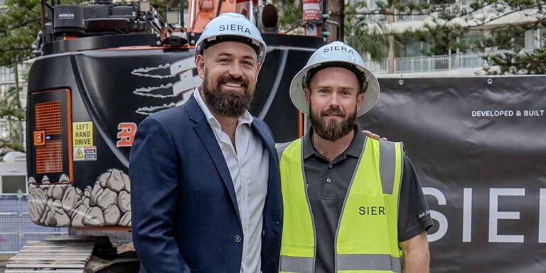 The SIERA team breaks ground on Exhale on the Gold Coast in August 2026.